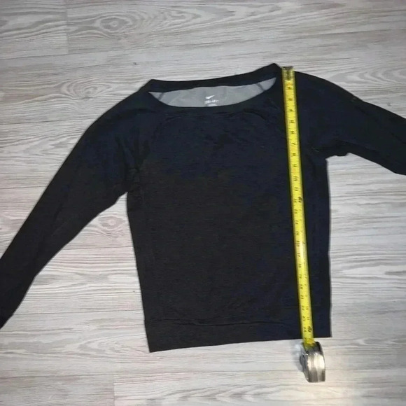 Nike Dri-Fit Sweatshirt Womens Small Boat Neck Dark Gray Long Sleeve Pullover - Picture 5 of 5